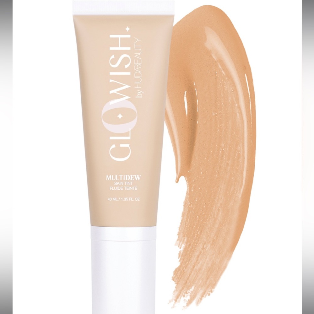 HudaBeauty GloWish Multidew Vegan Skin Tint Foundation in Fair Light 02